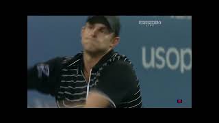 Andy Roddick vs Fabrice Santoro 2008 US Open 1R Highlights [upl. by Ojytteb844]