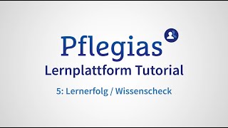 Der Wissenscheck auf der Lernplattform von Pflegias [upl. by Yrelbmik]