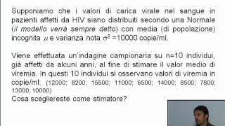 Statistica medica  Stima puntuale della media  esempio [upl. by Aikram]