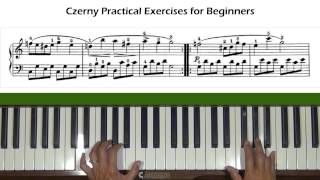 Czerny Practical Exercises for Beginners Op 599 No 36 Piano Tutorial [upl. by Sondra658]