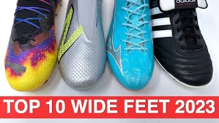 Top 10 Football Boots for WIDE FEET 2023 [upl. by Hobie]