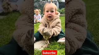 Cute baby with parrot viralshort monkey cuteanimal [upl. by Kudva]