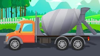 Cement Mixer Truck  Formation and Uses  Videos for Kids and Toddlers [upl. by Nabru]