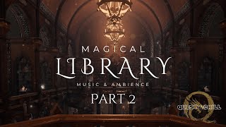 Magical Library Ambience  Hogwarts Library Reading  Fantasy Study Ambiance [upl. by Liss]