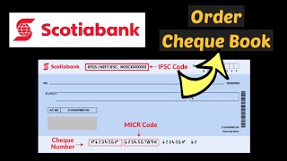 Order Cheque Book Scotia Bank  Scotiabank Blank Personalized Cheque Book order or Reorder [upl. by Salisbarry]