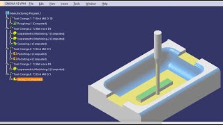 Isoparametric Machining applied in Advanced Machining using CATIA V5 [upl. by Enimassej]