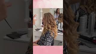 Stepbystep video of creating beautiful voluminous curls on a curling iron [upl. by Thomson]