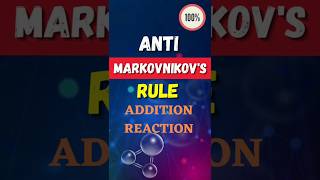 Anti Markovnikovs Rule🔥🔥Organic Addition reaction shorts [upl. by Eanyl]