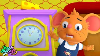 Hickory Dickory Dock Mouse Cartoon amp More Kids Rhymes [upl. by Jermaine]