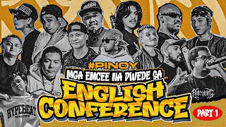 MGA PINOY EMCEES NA PWEDE SA ENGLISH RAP BATTLE PART 1 fliptop sunugan psp rapbattle [upl. by Nylirem]