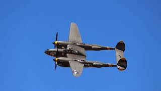 WW2 European Theater Demo  P38 P51 and more  Wings Over Camarillo Airshow 2024  Airshows 32 [upl. by Ryhpez]