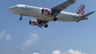 Kefalonia Airport Airbus A320200 landing [upl. by Sadowski836]