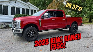 2023 Ford F350 King Ranch Review Leveling Kit 37quot Nitto Ridge Grapplers amp Fuel Wheels Unleashed [upl. by Ivz]