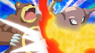 Pokemon Battle  Ursaring vs Hitmonlee [upl. by Ainolopa]