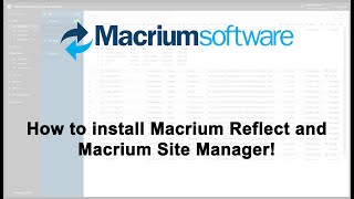 How to install Macrium Reflect and Macrium Site Manager [upl. by Vipul]