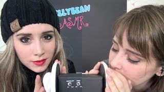 ASMR Double Ear Attention Mouth Sounds  Ear Eating  Ear Massage [upl. by Ignatzia]