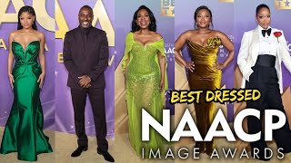 TOP 10 BEST DRESSED AT THE NAACP IMAGE AWARDS 2024 [upl. by Anelad709]