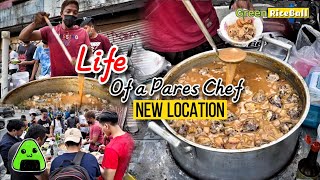 Life of Pares a day in New Location｜WALASTIK PARES｜Eye｜Skin｜Isaw｜Filipino Street Food【GreenRiceBall】 [upl. by Asirem]