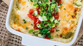 Quick and Easy Green Chile Chicken Enchilada [upl. by Anayrb]