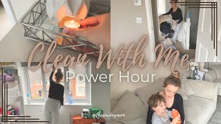 CLEAN WITH ME  POWER HOUR  REALISTIC CLEANING [upl. by Aliek]