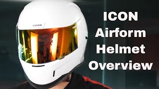 ICON Airform Full Face Outlaw Biker Style Helmet  New for 2019  SACROSANCT [upl. by Crisey256]