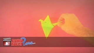 como hacer una grulla de papel Papiroflexia origami [upl. by Hizar]