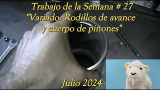 Trabajo De La Semana 27  Variado Rodillos de avance y cuerpo de piñones [upl. by Selohcin]