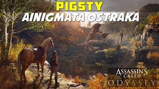 Pigsty  Boeotia  Ainigmara Ostraka Puzzle Location and Solution  AC ODYSSEY [upl. by Portingale628]