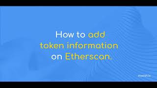 Updating token on Etherscan [upl. by Nnyrat]