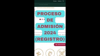 Soy Docente PROCESO DE ADMISIÓN 2024 REGISTRO [upl. by Treblah]