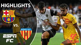 LEWANDOWSKI SHOWED OUT 🔥 Valencia vs Barcelona  LALIGA Highlights  ESPN FC [upl. by Anitroc]