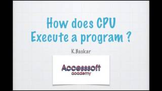 How does CPU Execute program  In Tamil [upl. by Oravla]