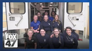 Firstever allfemale EMS class to graduate from community college [upl. by Robyn737]