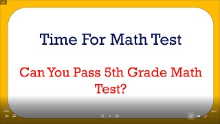 Math Quiz  Can you pass 5th grade math quiz Tricky Math Quiz  Challenge Yourself [upl. by Meilen]