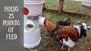 Diy Automatic Chicken Feeder easiest way to feed your chickens with a 5gallon Bucket [upl. by Carleen]