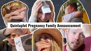 Quintuplet Pregnancy Announcement Surprising Family With Crazy News Reactions Are Priceless [upl. by Trudey]