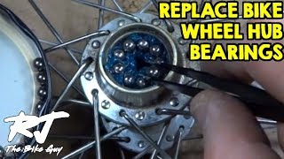 How To Replace Bike Wheel Hub Bearings [upl. by Annahavas]