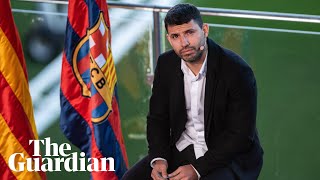 Tearful Sergio Agüero announces retirement from football [upl. by Squire]