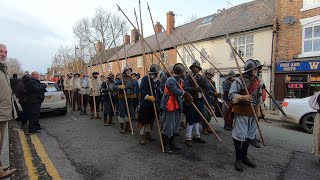 Battle of Nantwich troop parade  Holly Holy Day 2024  Nantwich Cheshire [upl. by Amling882]