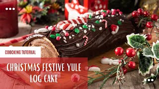 Christmas Festive Yule Log Cake [upl. by Azilem]