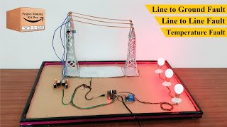 Low Budget Electrical Engineering Project Making Idea  Transmission Line Fault Detection Project [upl. by Sayce634]