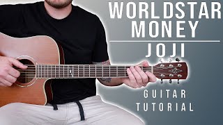 How to Play quotWORLDTAR MONEYquot by Joji on Guitar for Beginners EASY CHORDS [upl. by Ayeka]