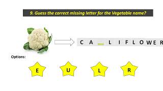 Kids Quiz vegetable name spelling bee test [upl. by Ot]