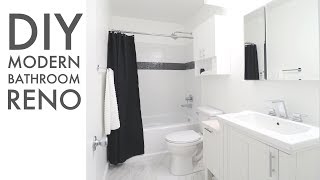 How To Remodel a Bathroom  DIY  Modern Builds [upl. by Slyke]