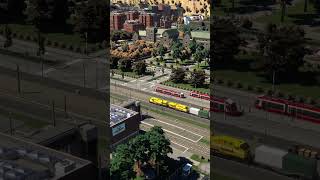 Trams And Trains In Cities Skylines 2 🚃 Shorts [upl. by Egroj]