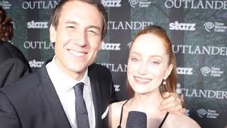 Tobias Menzies amp Lotte Verbeek Interview  Outlander Starz [upl. by Swithbert]