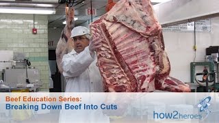 Breaking Down Beef Into Cuts Beef Education Butcher Series [upl. by Ayortal]