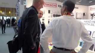 展示会 Electronica 2014 タカチ電機工業 amp Daub CNC Technik社 [upl. by Airlia]