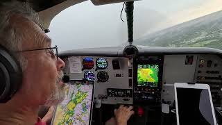 Mooney Ovation flight dodging thunderstorms on departure and practice approach [upl. by Najram]