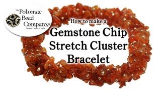 How to Make a Gemstone Chip Cluster Stretch Bracelet [upl. by Zink]